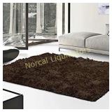 104.00 Superior Textured Shag Area Rug, Cocoa,
