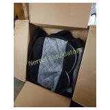 UNIVERSAL BLACK GRAY CLOTH CAR SEAT COVERS