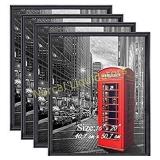 Set 4 Picture Frames 16x20 Black Frame Wall