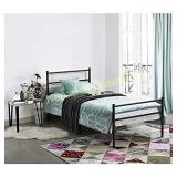 GreenForest Metal Bed Frame Twin Size, Two