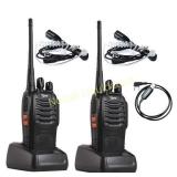 Set Long Range 2 Way Radios with Earpiece,