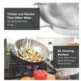 Wok Pan with Premium Lid and Bonus Bamboo Spatula