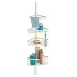 mDesign Bathroom Shower Storage Constant Tension