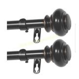 Turquoize Black Drapery Rod Window Treatment