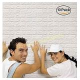 Arthome White Brick 3D Wall Panels Peel and Stick