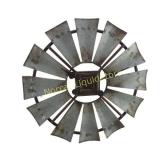 Rustic Galvanized Grey 16 inch Metal Windmill