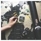 MyMap Deluxe Black Gold Scratch Off Map World new