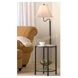 Mainstays Transitional Glass End Table Lamp,