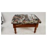 Small foot stool with storage. 10"T x 15"W x 12"D