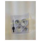 5 piece hole saw set 
2 1/8", 2", 1 1/2", 1