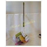 Rechargeable scrub brush with interchangeable