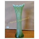 ART GLASS VASE 11.5 IN TALLNO CHIPS