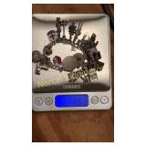 Sterling silver charm bracelet