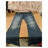 LADIES MID RISE ARIZONA BOOT CUT JEANY SZ 17 LONG