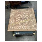 WHITEWASH DISTRESSED CARVED WOOD WALL DECOR FROM
