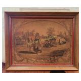 Vintage art print  17"×13"