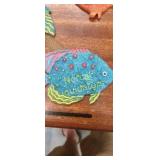 Lot of 6 Hand Painted Chalkware Nautical Tropical