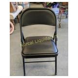 BLACK METAL FOLDING CHAIR GREAT CONDITION