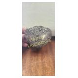 Lot of two heart shape trinket jewelry boxes