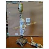 VTG CHERUB LAMP NO SHADE. 13.5 in TALL