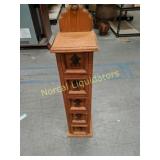 5 DRAWER NARROW WOODEN STORAGE 33 IN TALL 8 IN