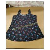 LADIES SKULLS AND BUTTERFLY SZ 2 XL TANK TOP NO