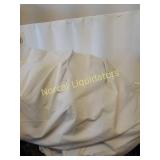2 white velour room darkening drapes silver lined