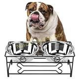 VIVIKO Bone Style Pet Feeder for Dog Cat,
