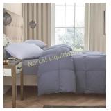 Decroom 100% Cotton Quilted Down Comforter Grey