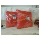 15"x15" throw pillows orange