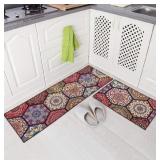 Carvapet 2 Piece Non-Slip Kitchen Mat Runner Rug