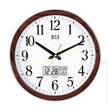 hito Silent Wall Clock Non Ticking 15 inch Date