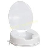 AquaSense Raised Toilet Seat with Lid, White,