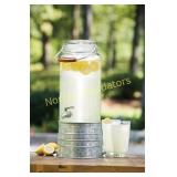 2.5 Gallon Glass Beverage Dispenser with