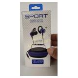 Sport Earbuds with mic & protective case. Appears