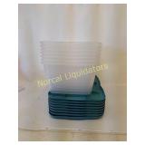 7 clear shoe box size storage containers with