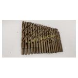 18 piece high speed steel drill bits. No info.