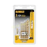 Titanium Impact Drill Bit Set, 5-Piece, Dewalt,