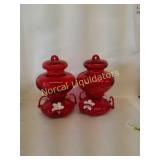 2 hummingbird feeders 8.5"  both appear like new