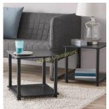 Mainstays No Tools 2-Pack End Table, Solid