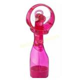 2- O2 Cool Deluxe Misting Fans - Raspberry both