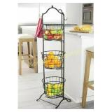 Wrought Iron 3-tier Stand With Removable Baskets