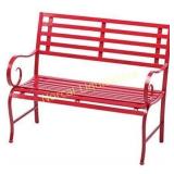 $159 Cape Craftsmen Red Metal Garden Bench