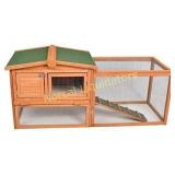 ECOLINEAR Rabbit Hutch Wooden Bunny Cage Pet