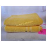2 Mainstays sunray yellow bath towels 30"x54" new