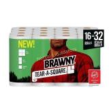 Brawny Tear-A-Square Paper Towels, Quarter Size
