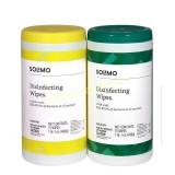 Amazon Brand - Solimo Disinfecting Wipes, Lemon