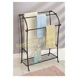 mDesign Large Freestanding Towel Rack Holder with