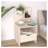 DlandFurniture Bedside Table with Drawer and