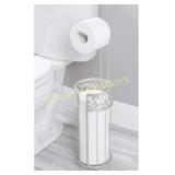 mDesign Metal Freestanding Toilet Paper Roll